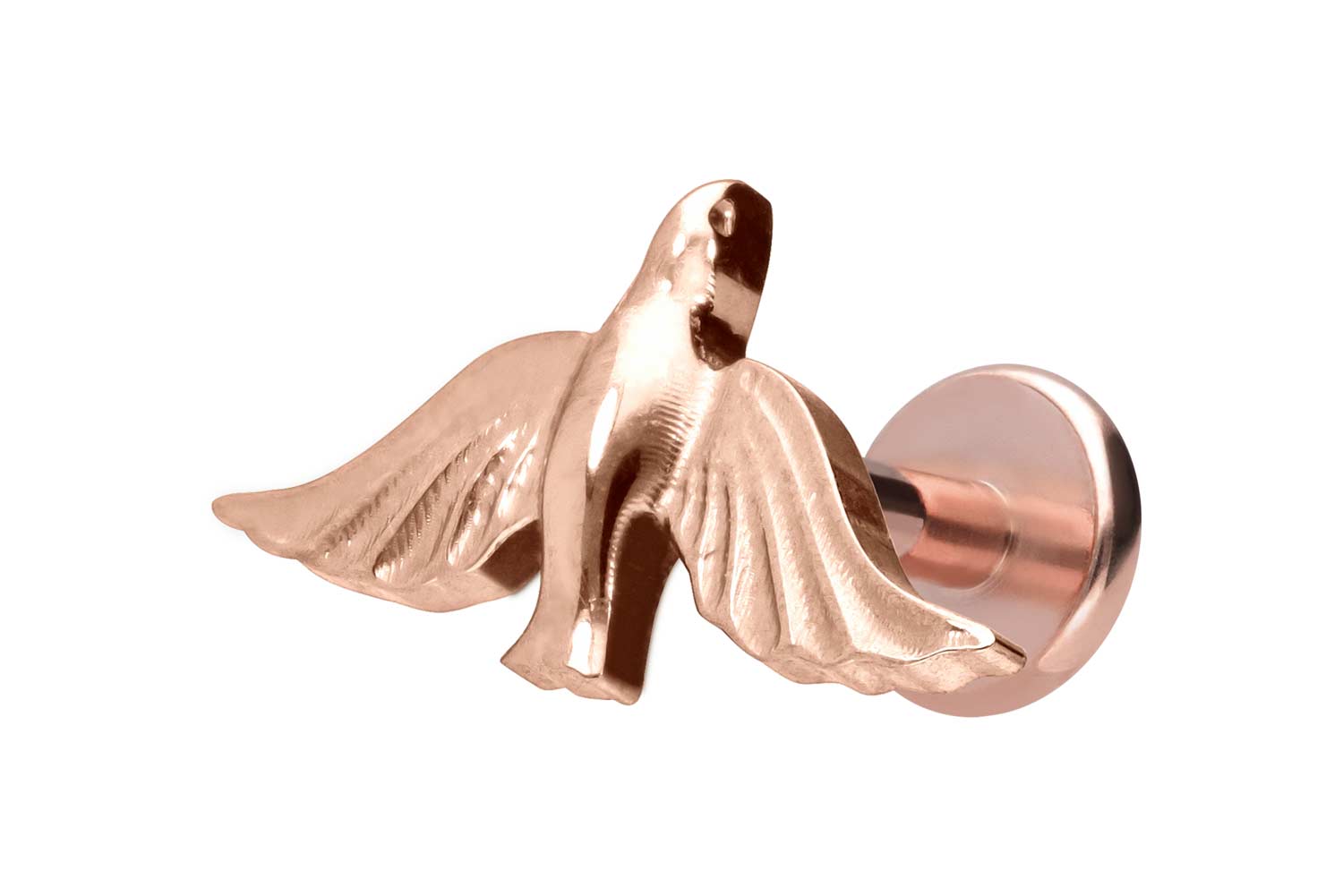 Titan Labret Piercing mit Innengewinde TAUBE